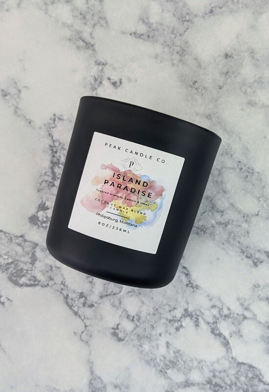 ISLAND PARADISE 8OZ COCONUT WAX BLEND CANDLE