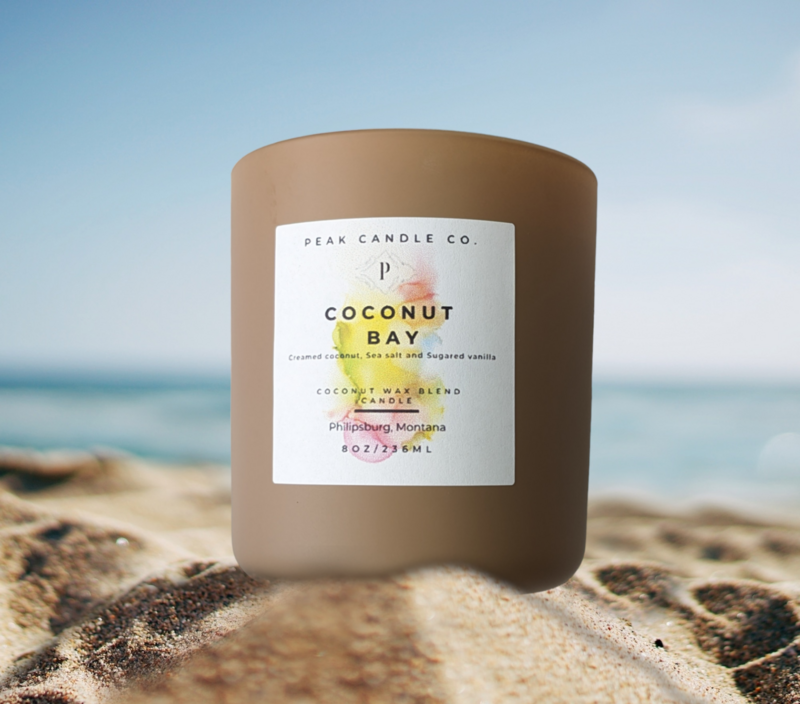 COCONUT BAY  8OZ COCONUT WAX BLEND CANDLE