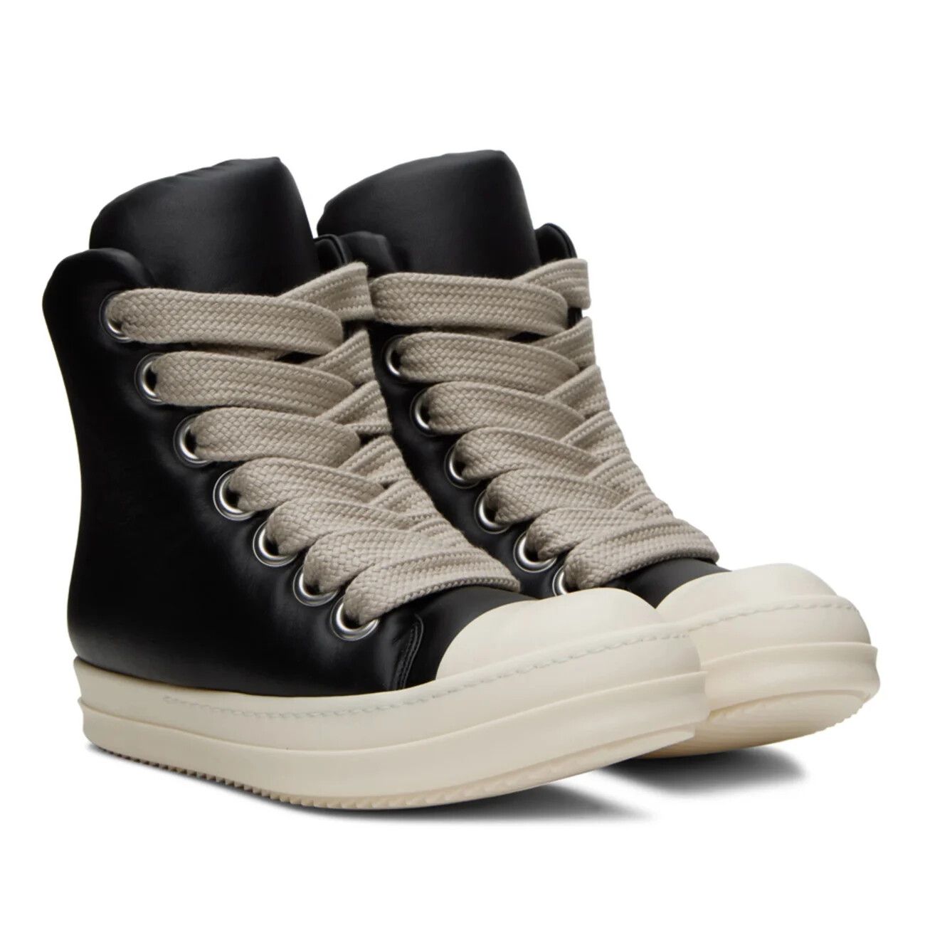 RO - BLACK JUMBO LACE HIGH TOPS (ON HAND) (WOMENS 38)