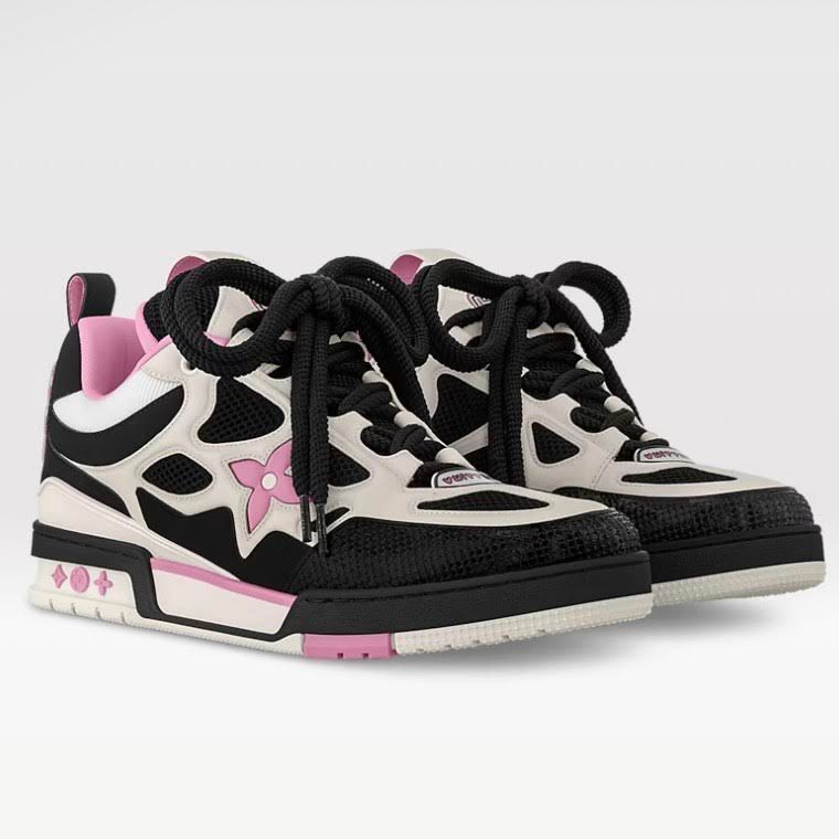 LV SKATE SNEAKERS - BLACK &amp; PINK