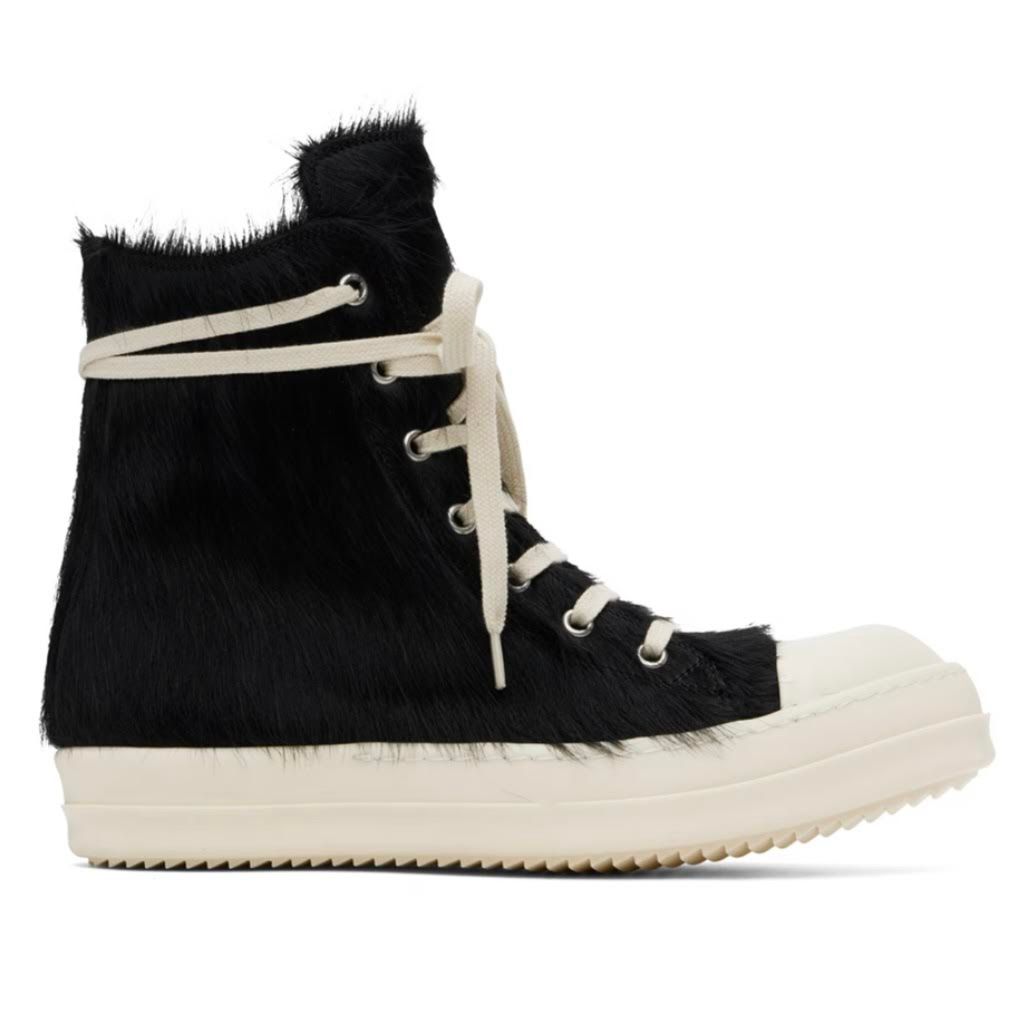 RICK HIGH TOPS - BLACK FUR