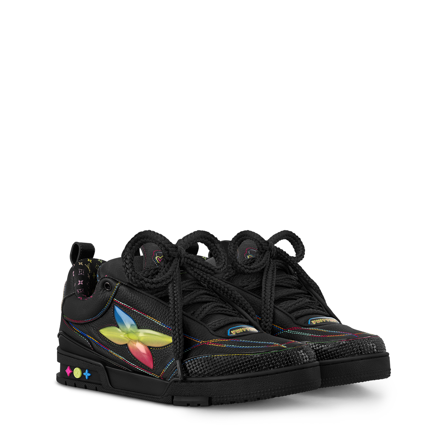 LV SKATE - BLACK COLORFUL LOGO