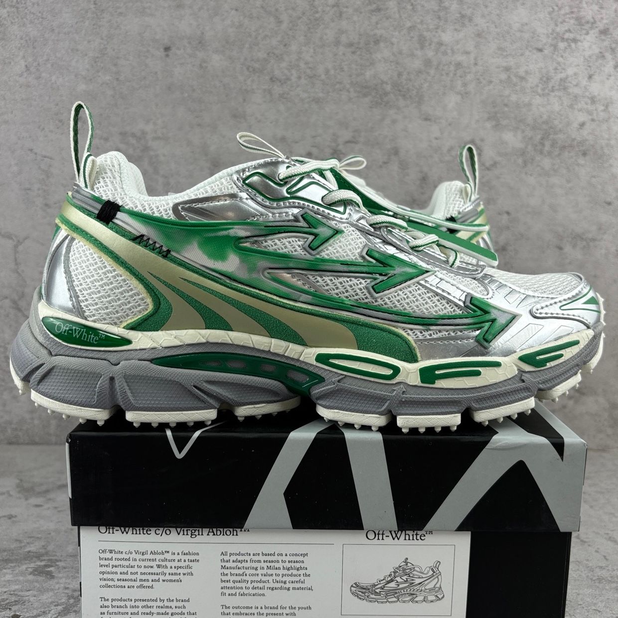 OFF WH*TE -  SILVER &amp; GREEN