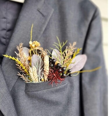 Grooms upgraded pocket boutonnière ( any collection )