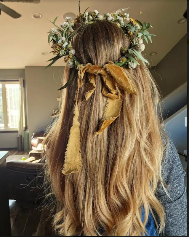 dried flower hair crown , pre-order