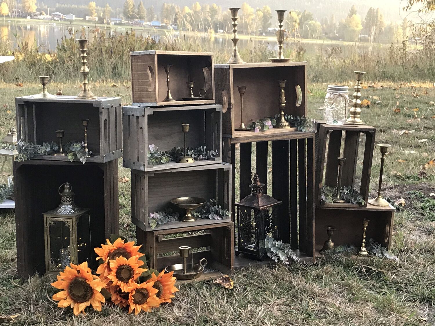 Wood crate display