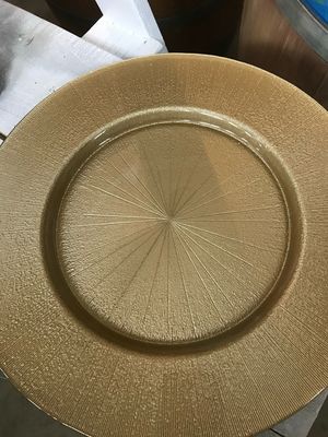 Glass Gold Charger Plates- fragile