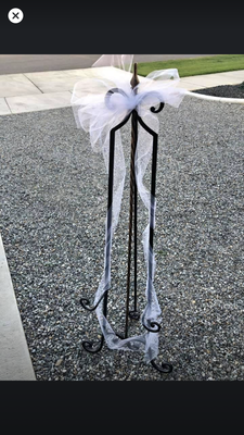 Black Metal Decorative Floor Easel