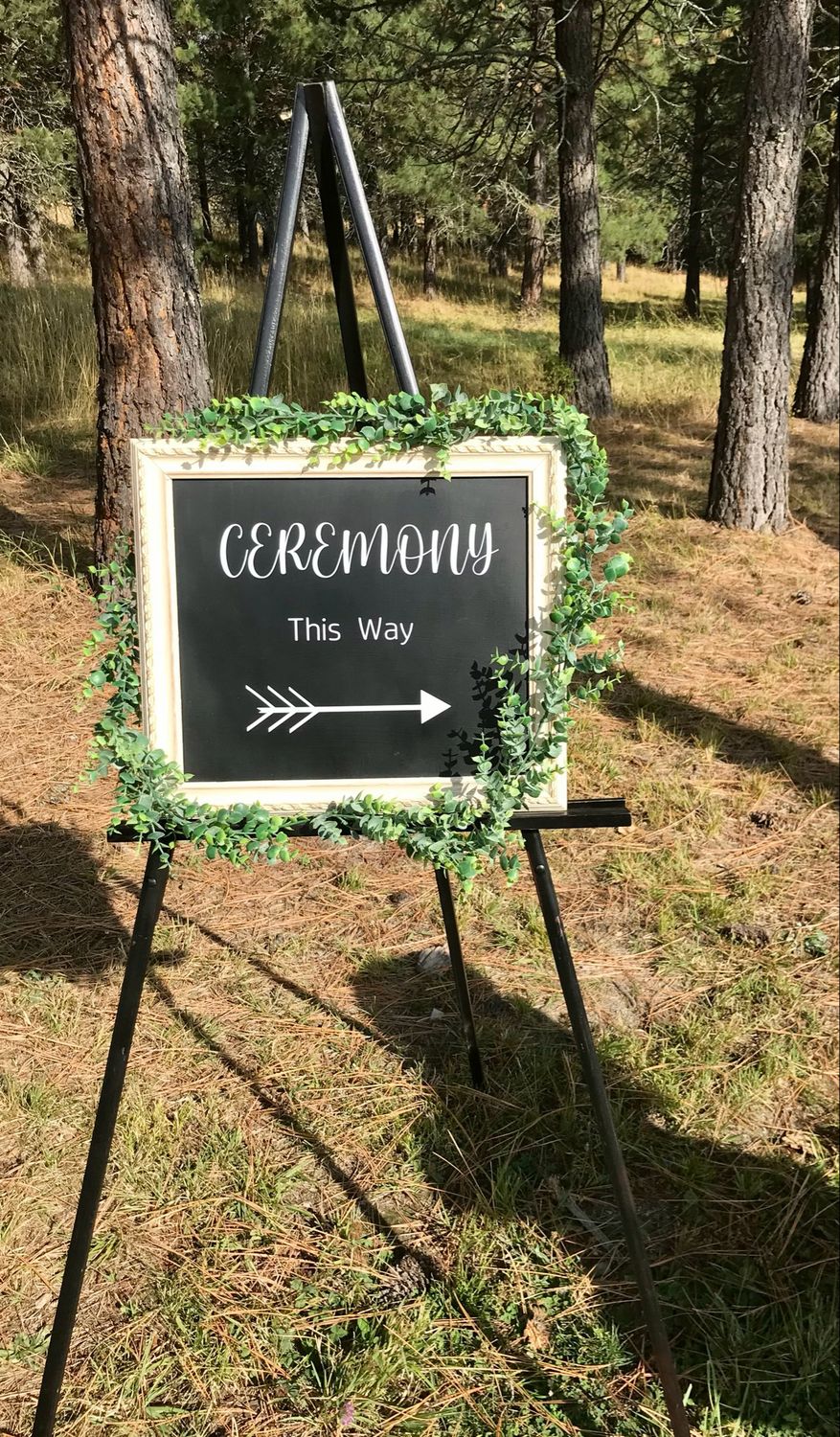 Tall Black Wood Easel