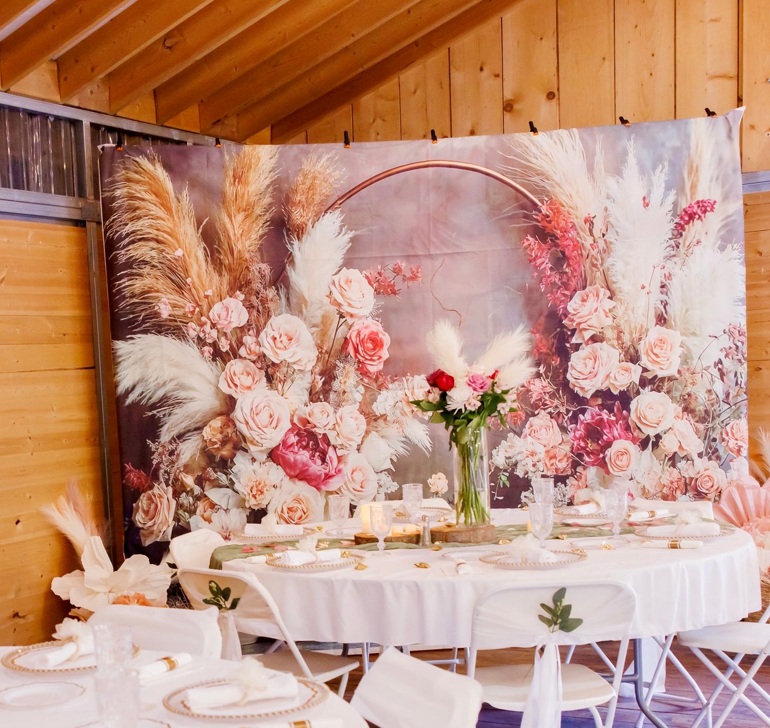 Floral photo back drop