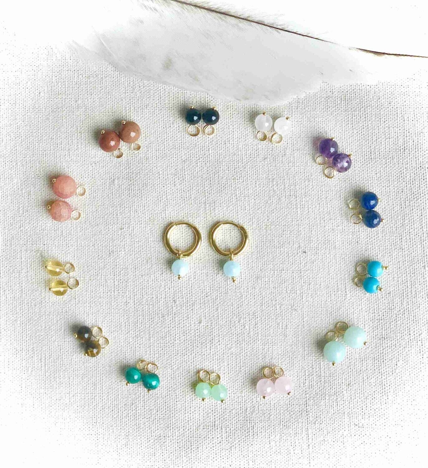 Oorring "Chakra" - ronde kralen