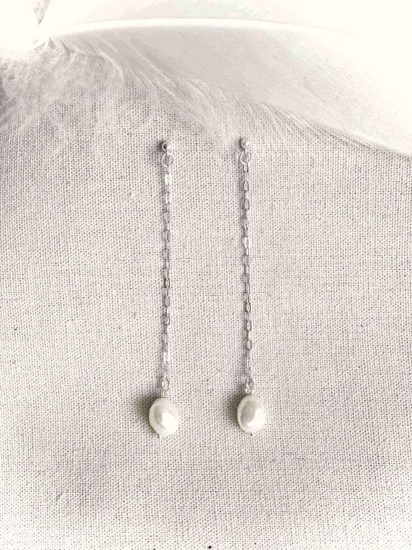 Oorbel "zilveren ketting"
