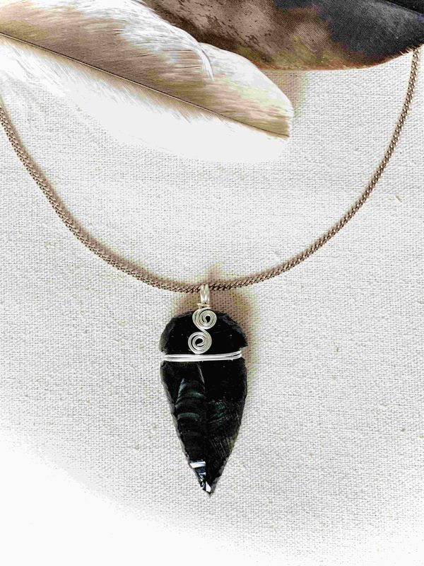 Hanger "Zwarte obsidiaan"