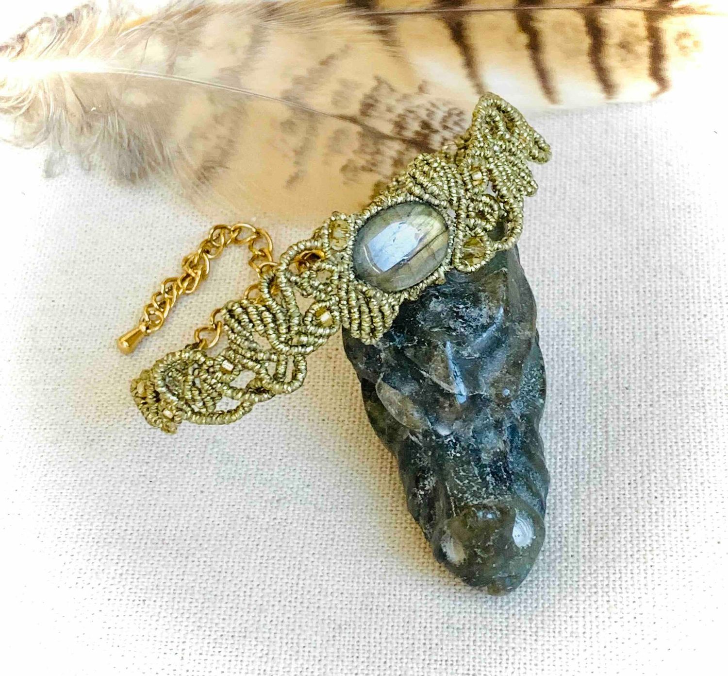 Armband "Golden Labradorite"