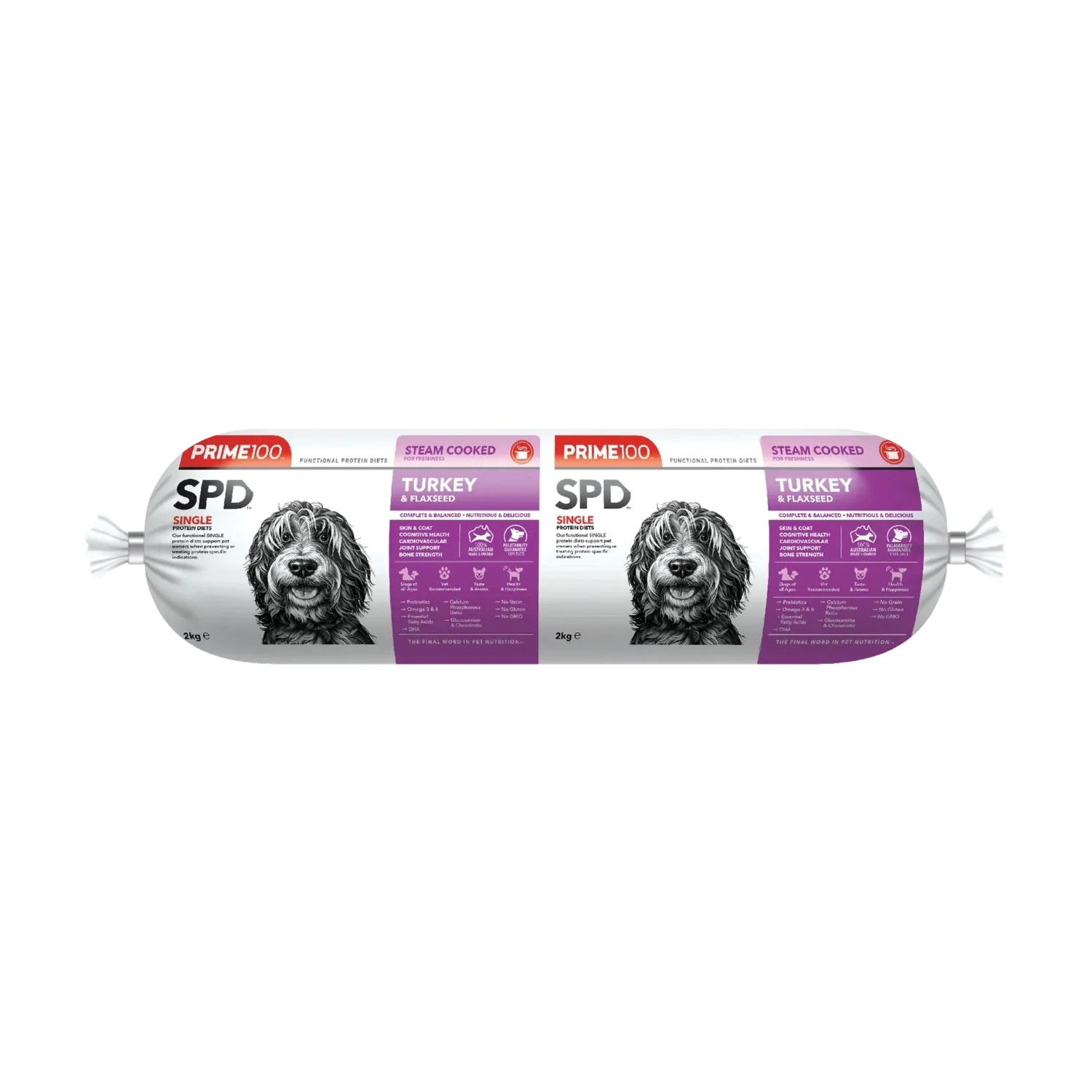Prime100 SPD™ Fresh Roll Turkey & Flaxseed 2kg