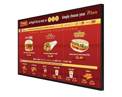 32"-55" Network Digital Menu Boards With 1 Year Software License