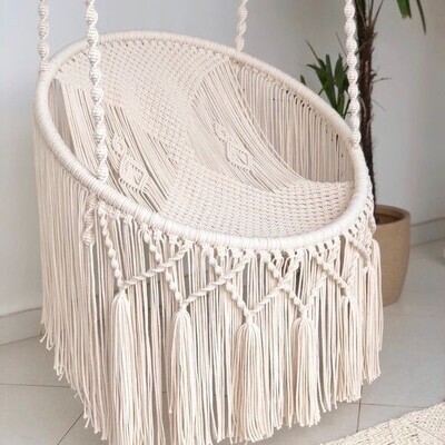 Boho Macrame Swing for Home &amp; Garden Decor