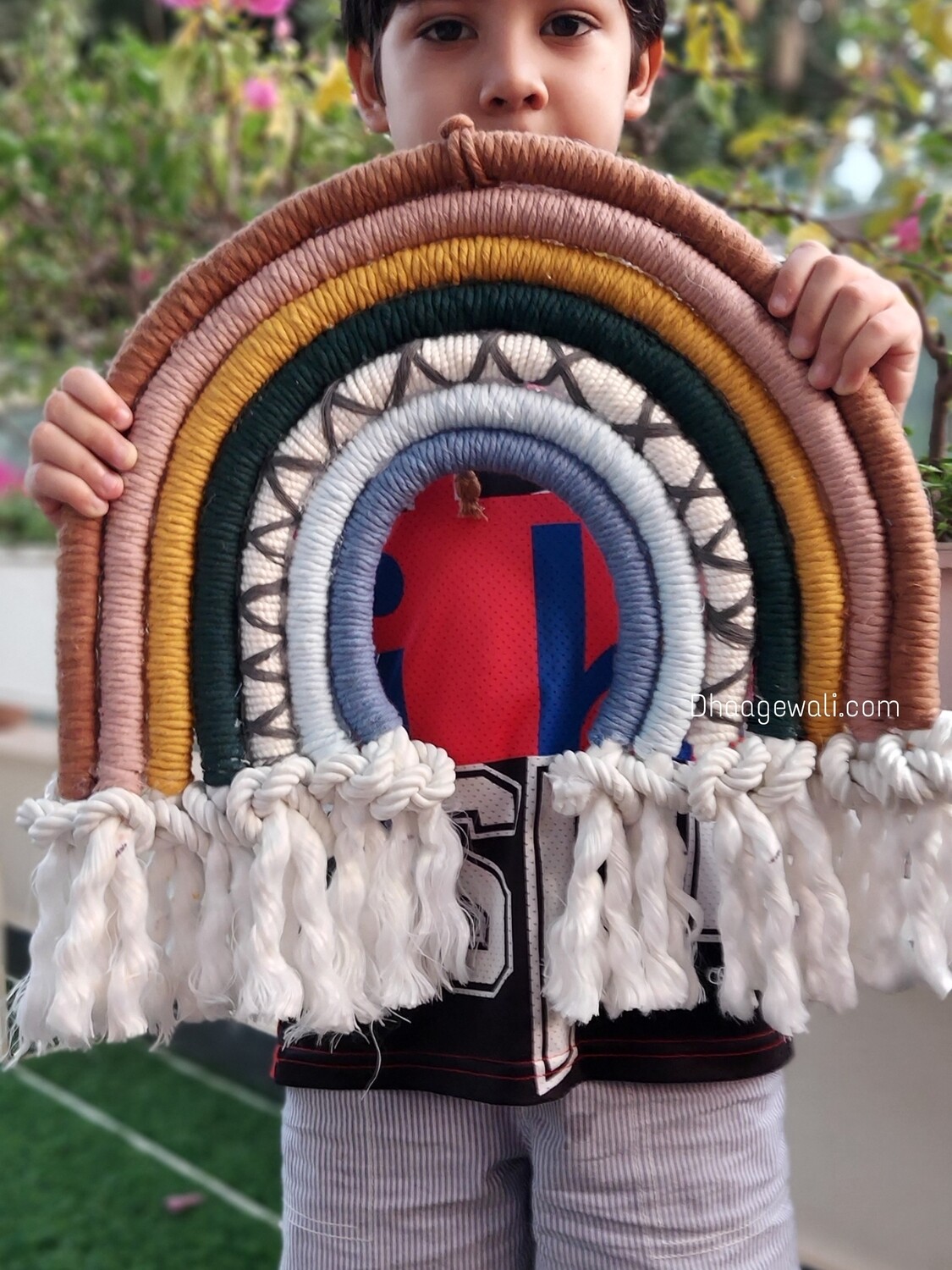Handmade Knot Rainbow Wall Hanging – Vibrant &amp; Boho Decor