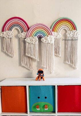 Handmade Tail Rainbow Macrame Wall Decor for a boho touch