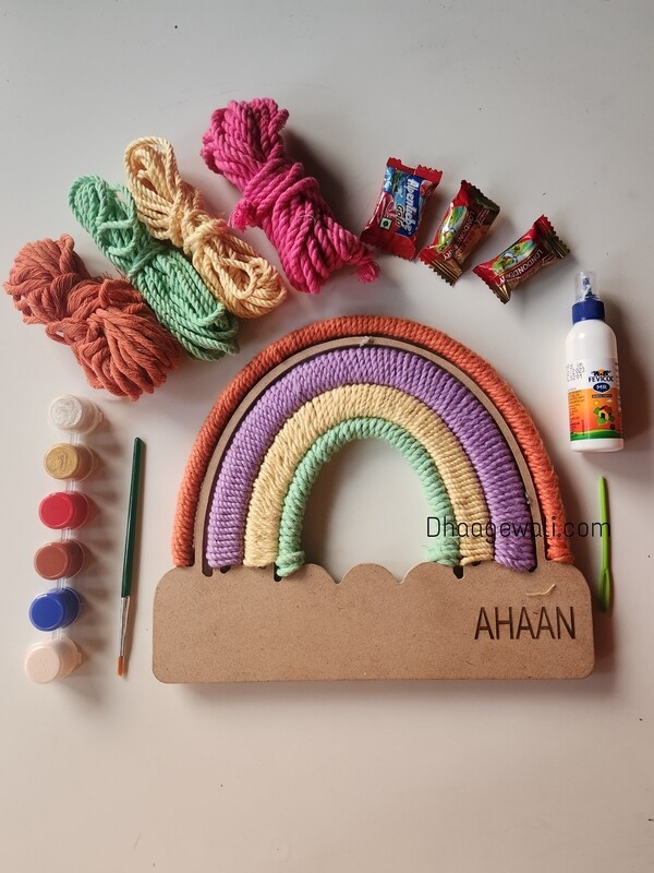 DIY Macrame Rainbow Kit – Create Your Own Colorful Wall Hanging
