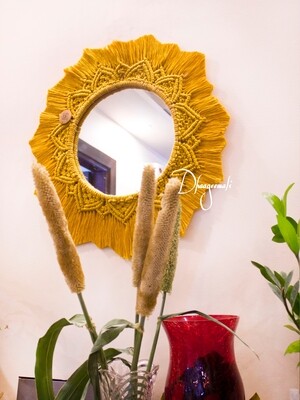 Handmade Macrame Queen Mirror