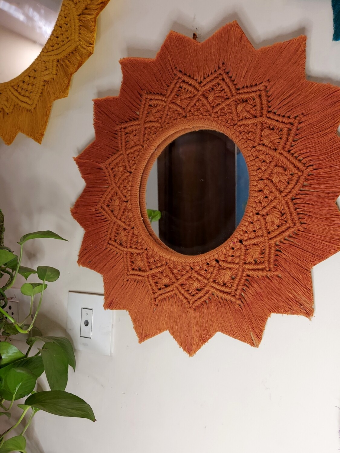 Unique 100% Handmade Macrame Frame Wall Mirror