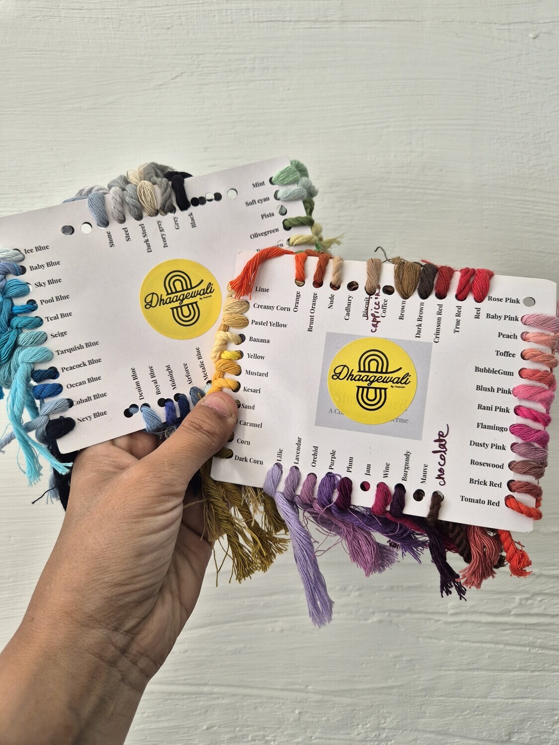 Vibrant Macrame Shade Card – Perfect for your DIY projects!