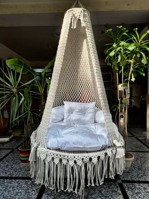 Luxurious Handmade Macrame Giant Swing – Perfect for Relaxation in Home and Garden
