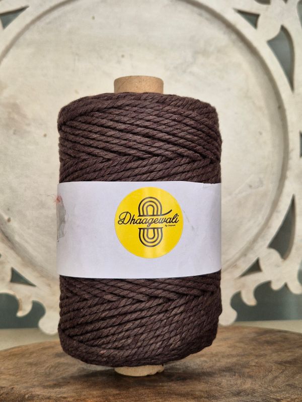 4mm Dark Brown Twisted