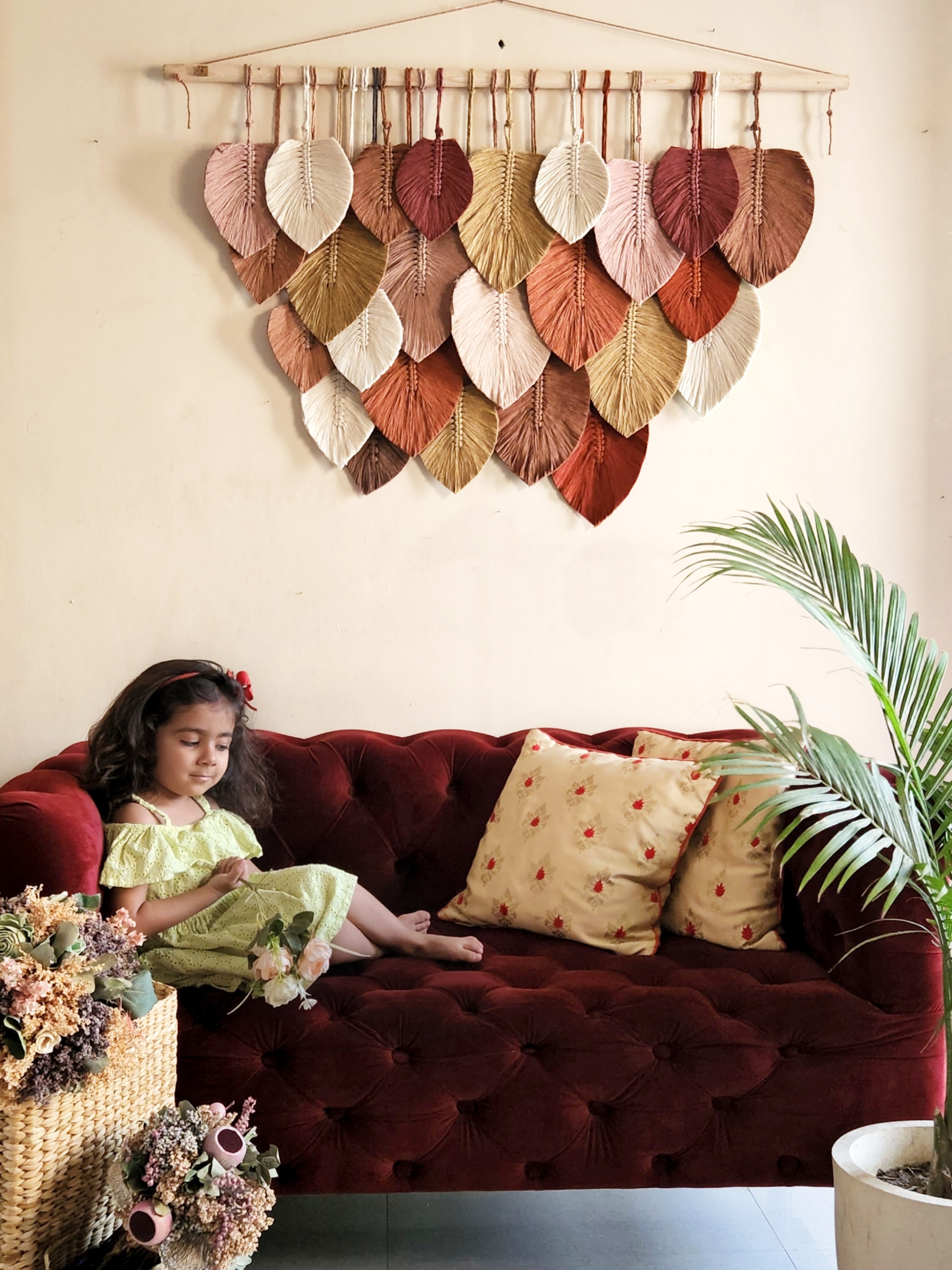 Leaf wall hanging