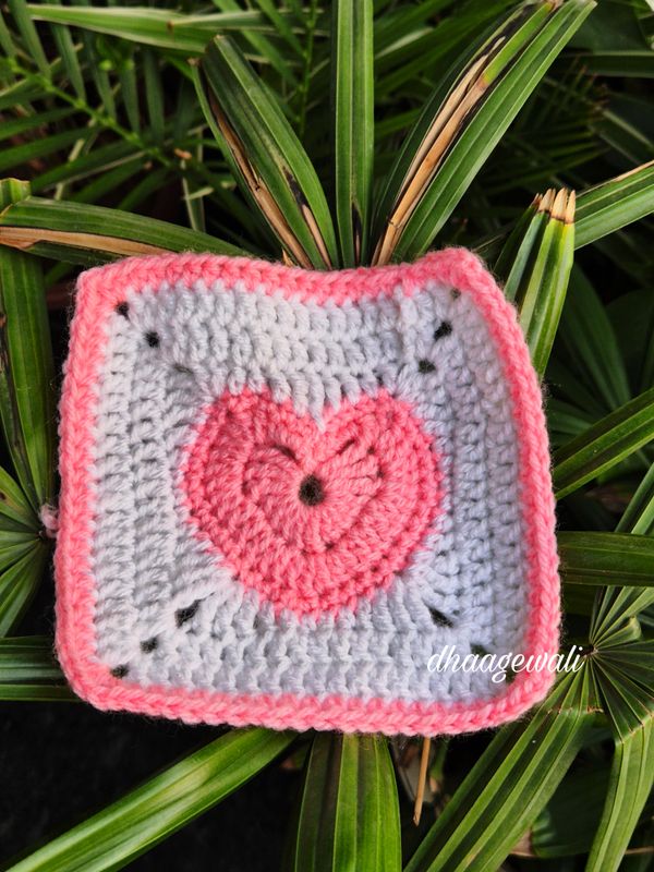 Handmade Heart Crochet Patches – Perfect for DIY Crafting