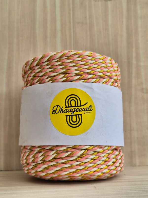 3mm Pink Gold Twisted