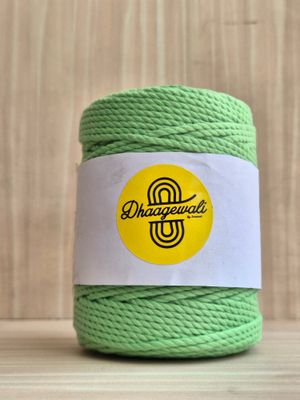 Premium 2mm Parrot Green Twisted Macrame Cord – Perfect for Crafting