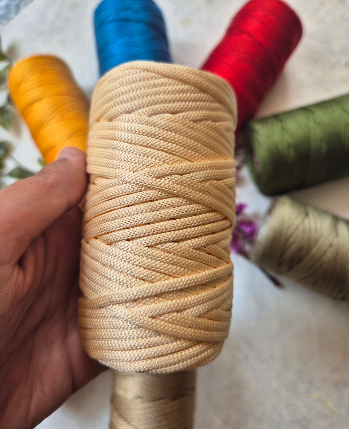 3mm Pastel yellow Polyster Roll