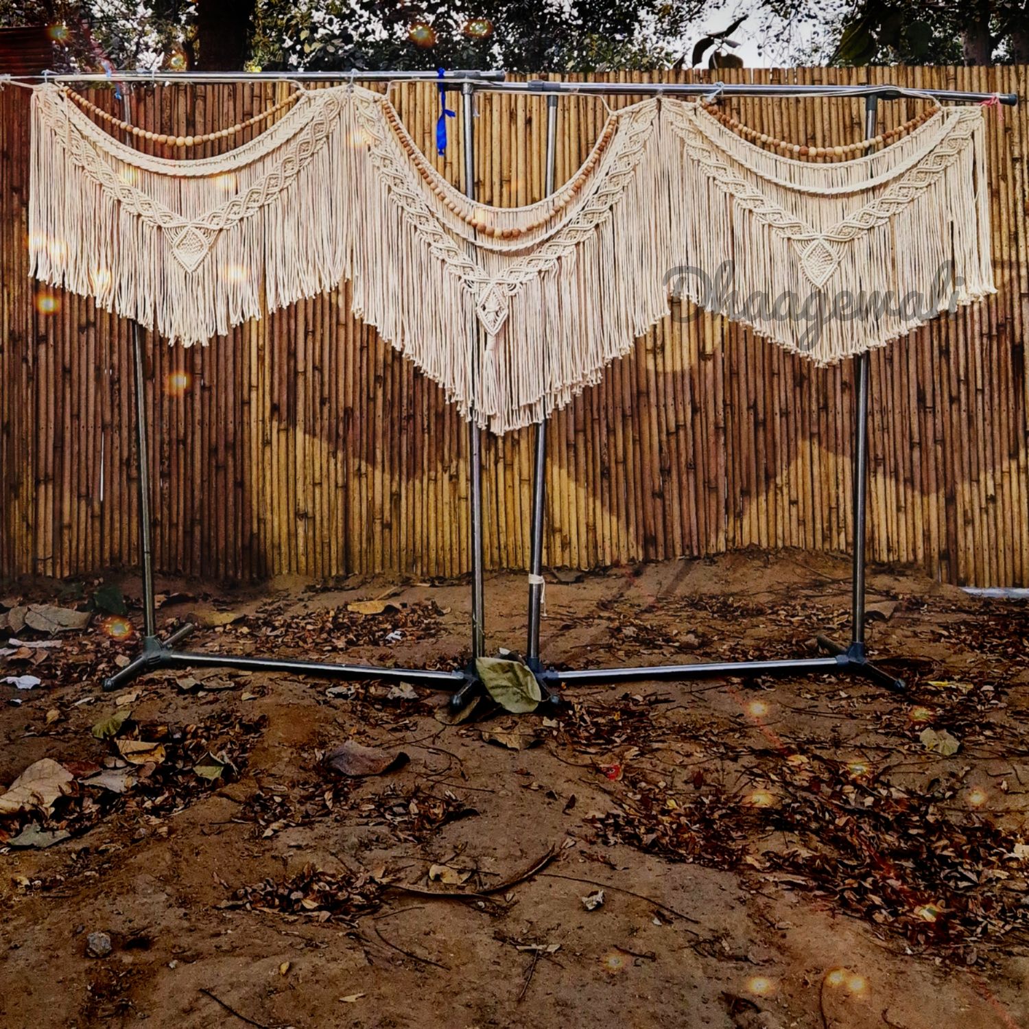 Boho Gate Wall Hanging – Handmade Macrame Decor for Mandap &amp; Events