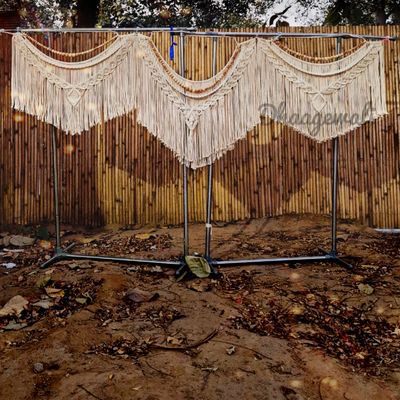 Boho Gate Wall Hanging – Handmade Macrame Decor for Mandap &amp; Events
