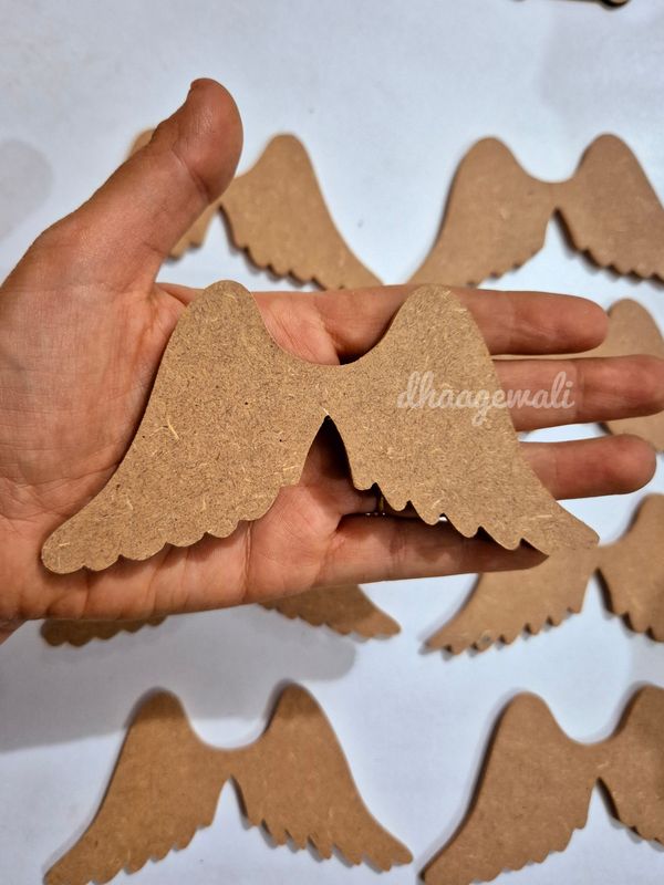 Dhaagewali Angel Wings MDF Cutout