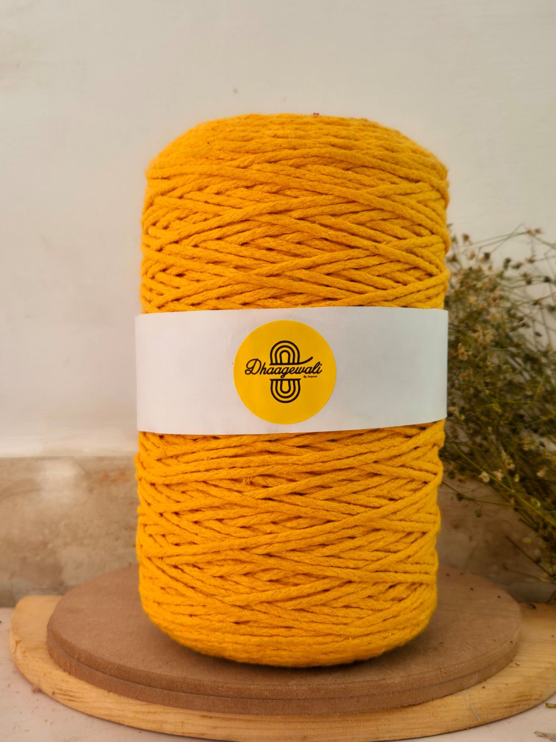 3mm Mustard Yellow Giant Chain braided