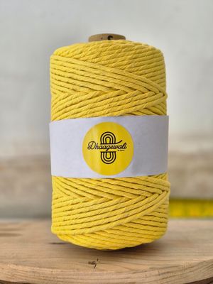 Soft &amp; Durable 3mm Yellow Macrame Cord for Crafting
