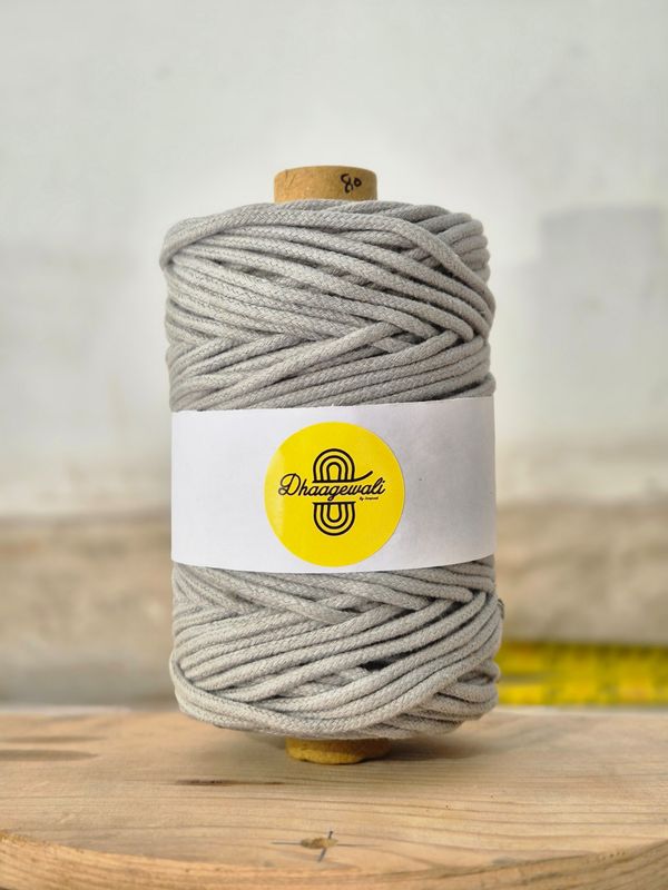 4mm Steel Grey Braided