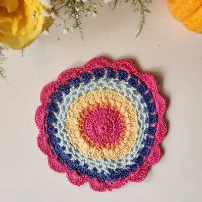 Macrame Crochet Flower Doily