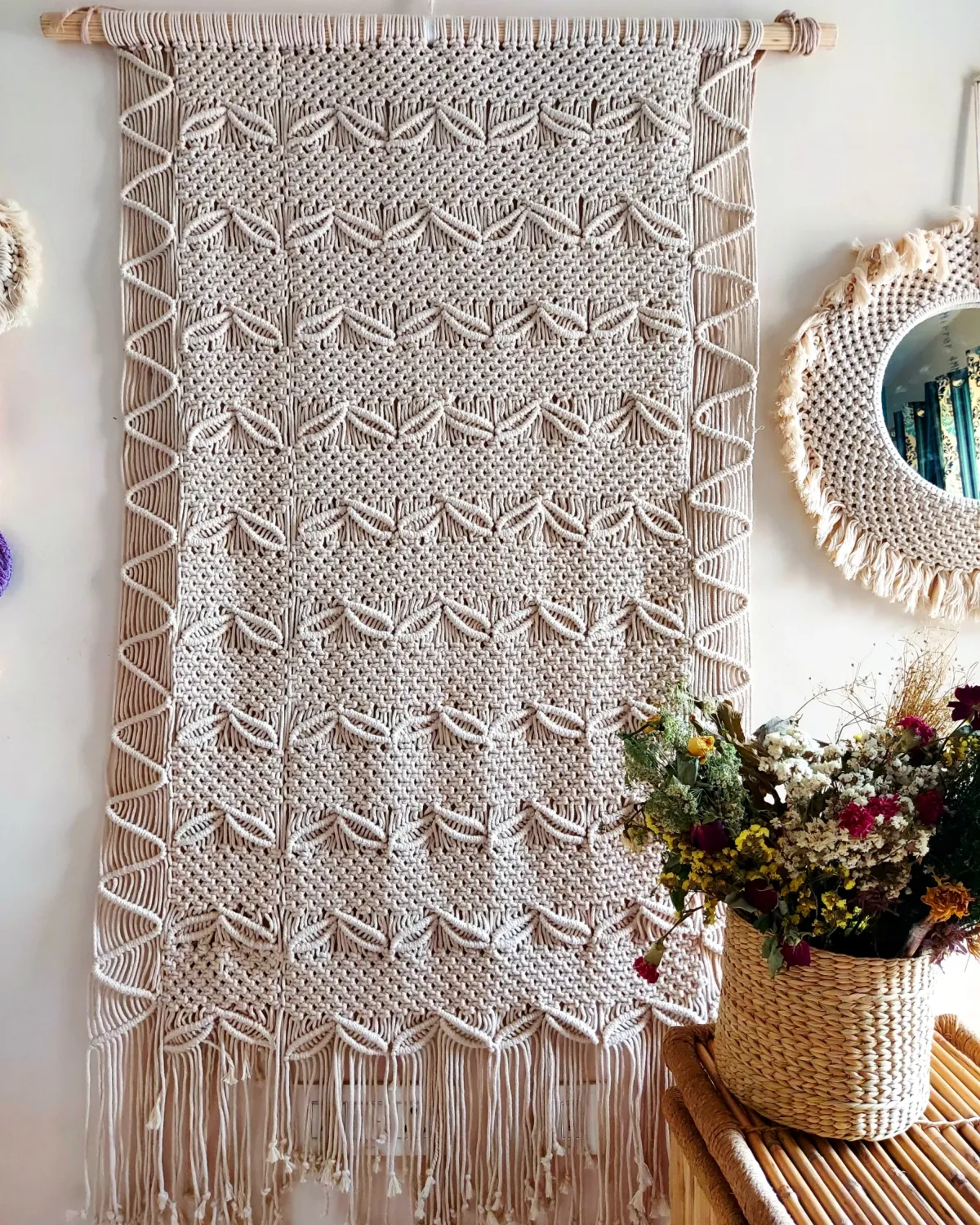 Beautiful Macrame Divider Wallhanging