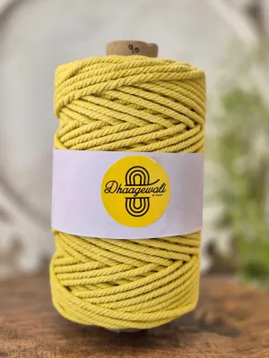 4mm Lemon Yellow Twisted