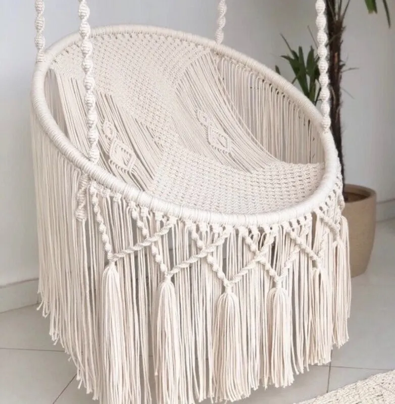 Bohemian Macrame Swing Chair