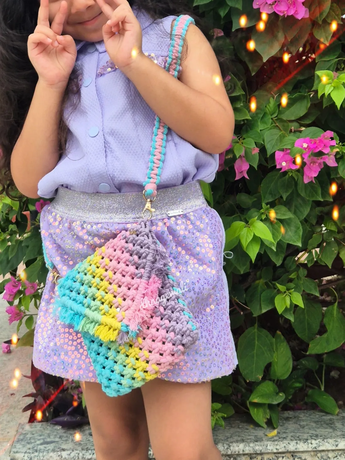 Handmade Macrame Mobile Sling bag