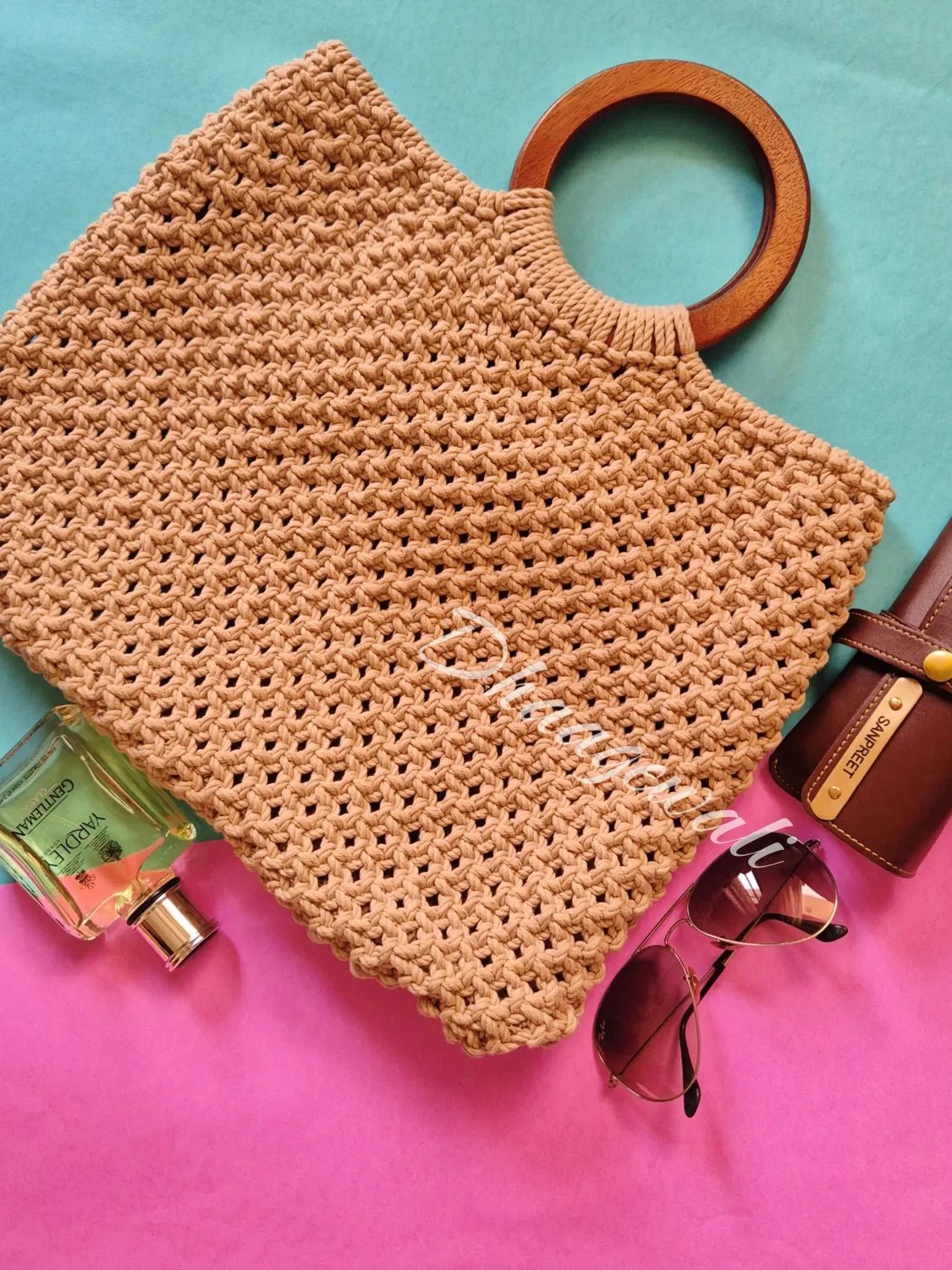Handmade Macrame Cotton Tote Bag