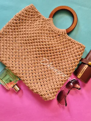 Handmade Macrame Cotton Tote Bag