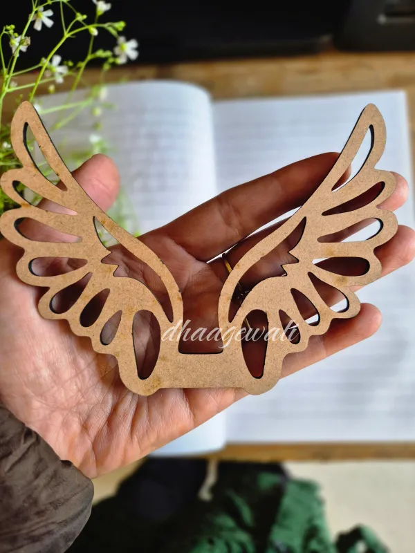 Premium Angel Wings MDF Cutout