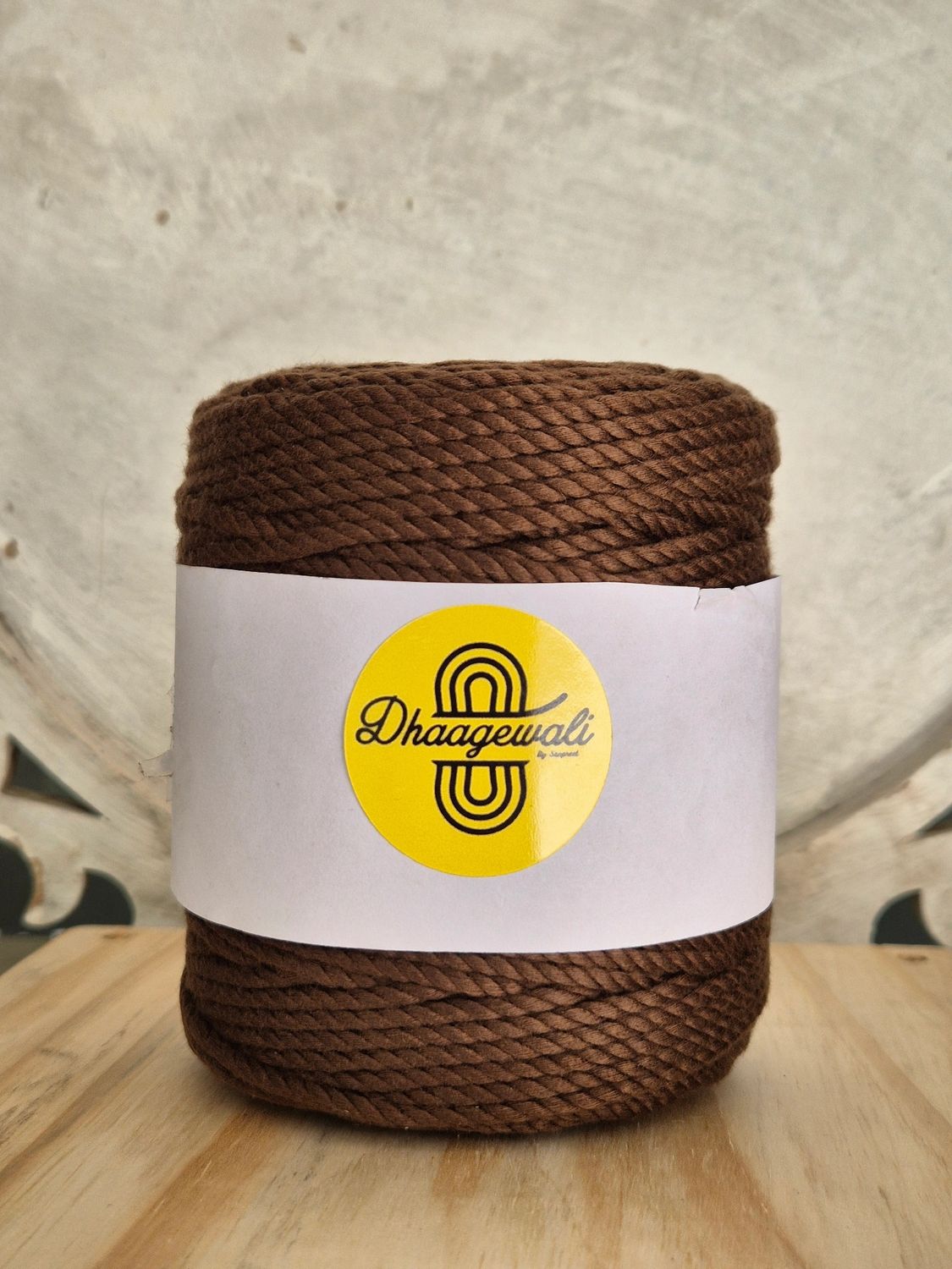 3mm Dark Brown Twisted