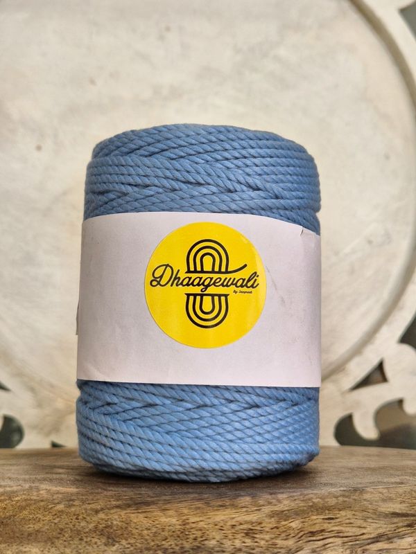 2mm Baby Blue Twisted Macrame Cord